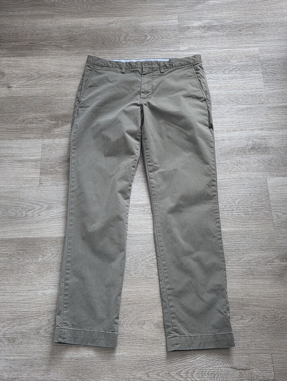 Polo Ralph Lauren, The Polo Chino, Stretch Straight Fit Olive Green Pants Men's - Picture 4 of 11